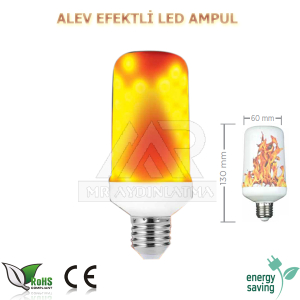 Alev Efektli E27 Duylu 4 Watt Led Ampul