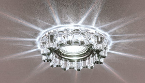 MR676 3 watt Kenarı Ledli Sunon desenli Kristal Cam Spot