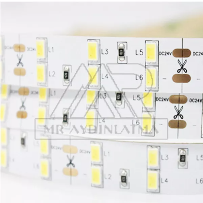 120 Ledli Çift Sıra 5730 Çipli Beyaz Işık Şerit Led