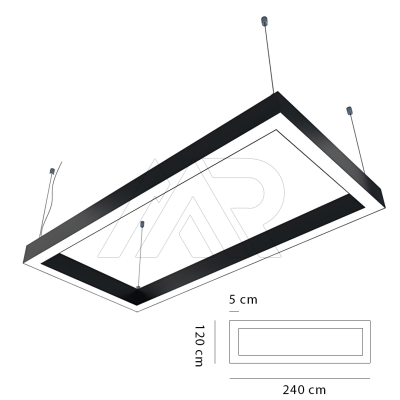 120x240 Sıva Üstü Dikdörtgen LED Linear