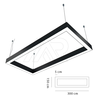 150x300 Sıva Üstü Dikdörtgen LED Linear