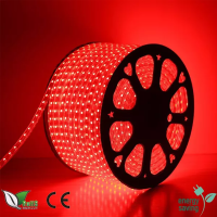 220 Volt Kırmızı 5050 Üç Çipli Şerit Led