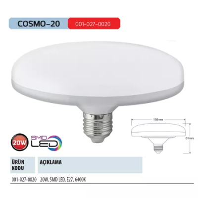 COSMO 20 watt E27 Duylu Led Ampul