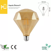 Elmas Desenli Rustik Led Ampul